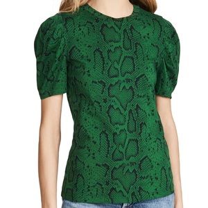 Pam & Gela Snake Puff Sleeve Tee